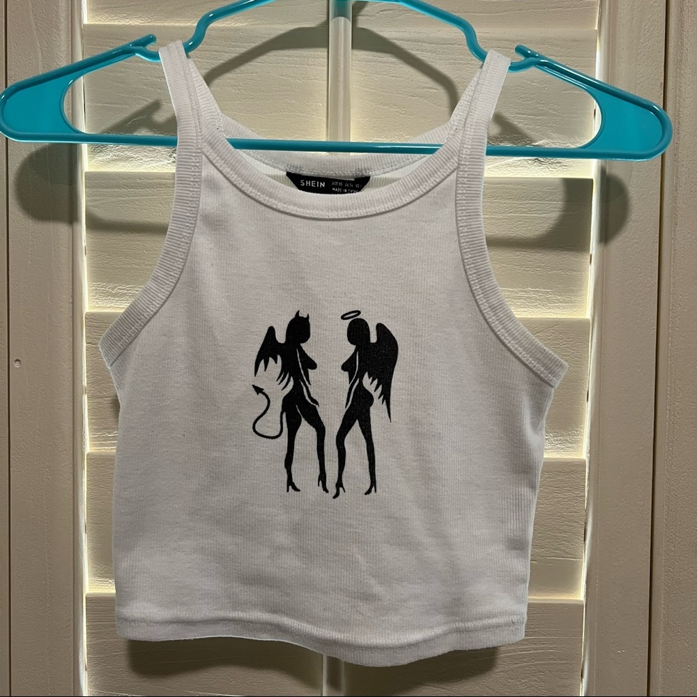 SHEIN Angle-Devil Cropped Tank